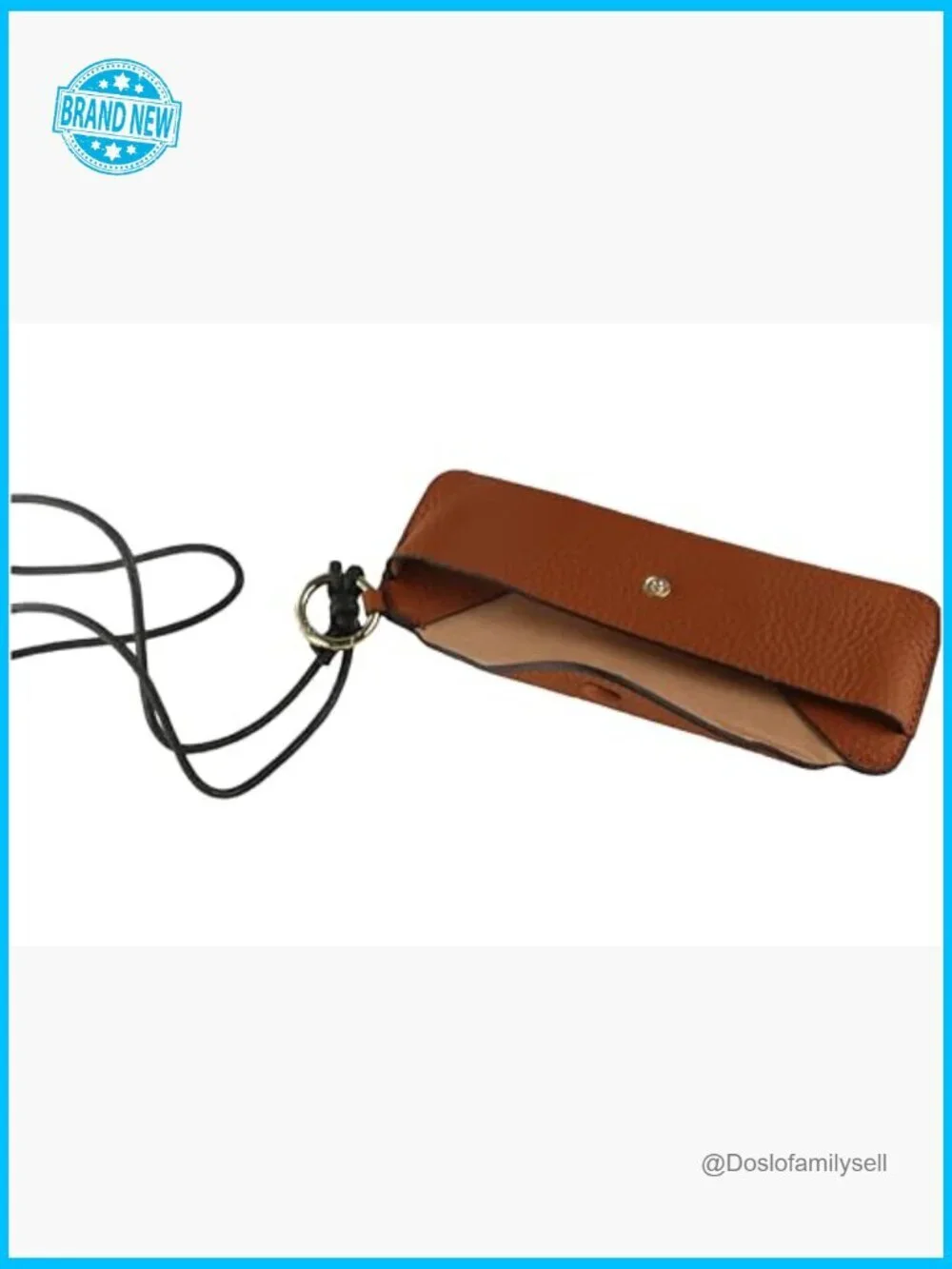 Genuine Leather Eyeglasses Case Slim Portable Classic Snap Closure Organizer